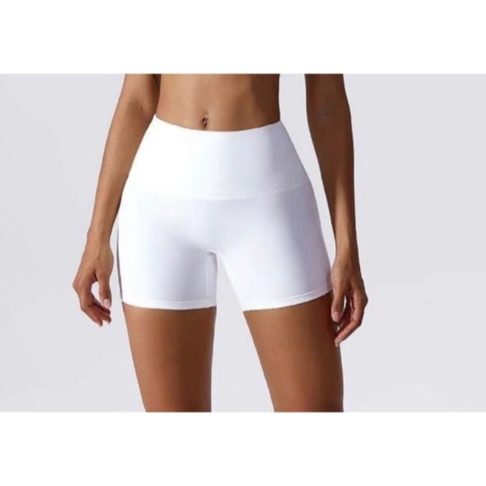 NEW SKY LUX APPAREL WHITE SHORTS BOTTOM  SPANDEX SIZE MEDIUM